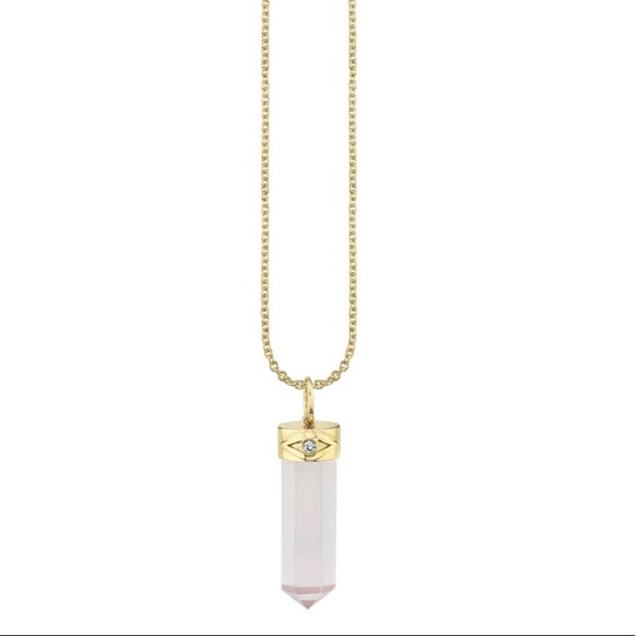 Sydney Evan Jewelry - ⭐️ Sydney Evan 14k & Diamond Rose Quartz Pendant Necklace